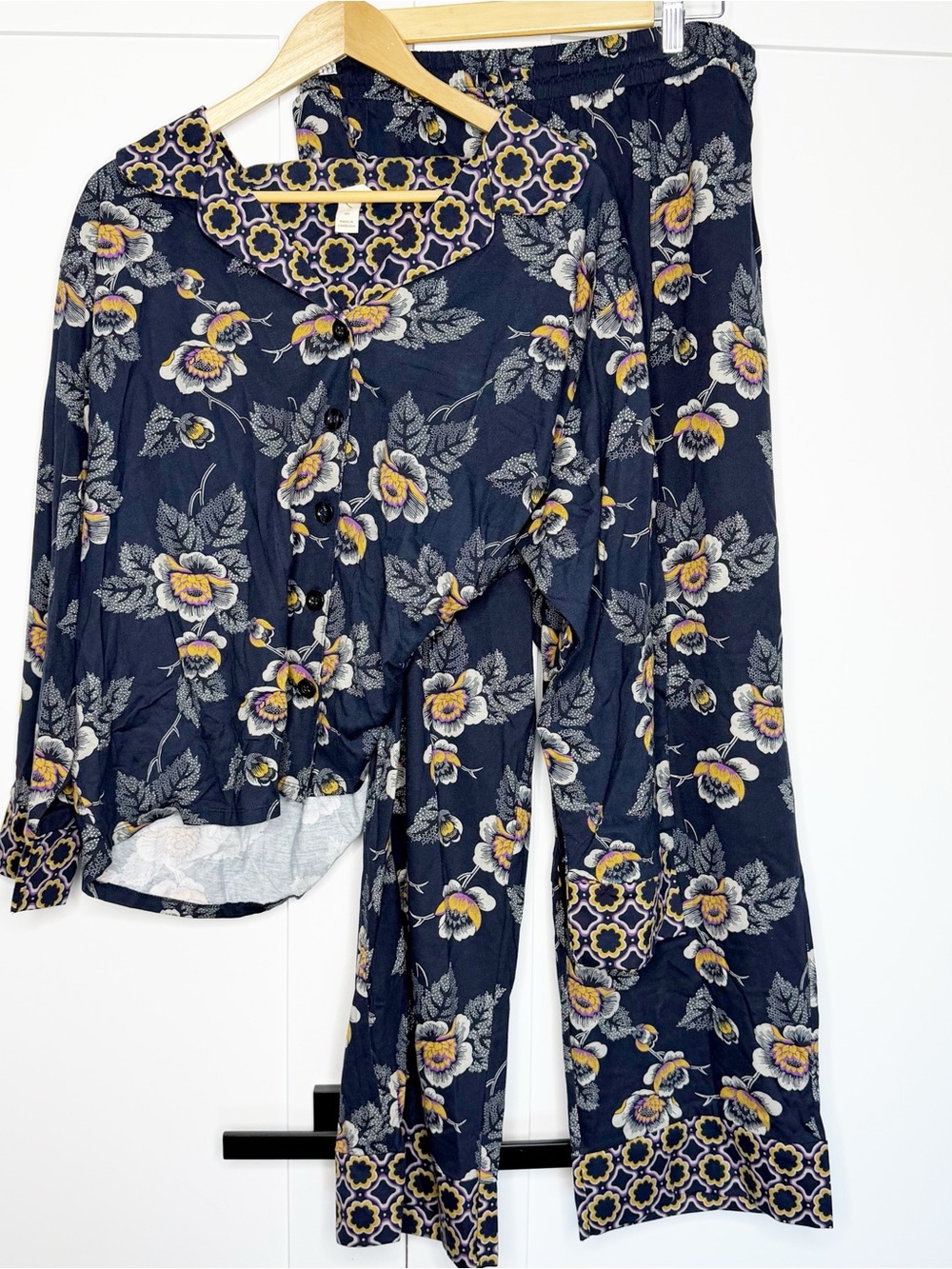 Vera Bradley Womens 2-Piece Pajama Set XXL 2XL Cotton Long Sleeve Paisley Blue - Picture 7 of 16